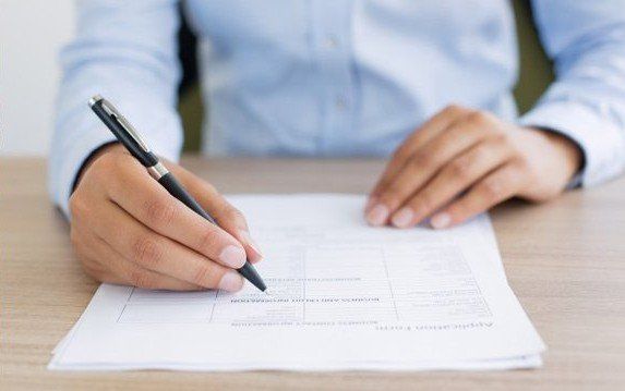 employee signing