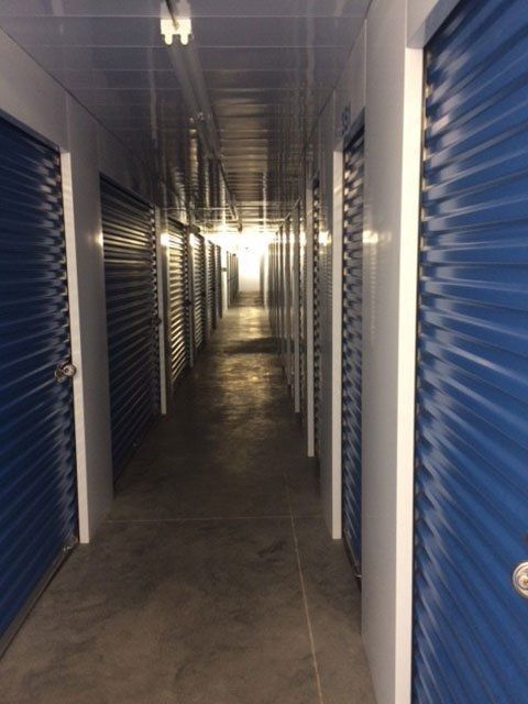 Blue Rolling Doors To Access Individual Units