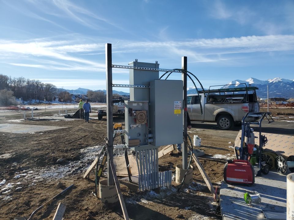 Electric Box being Installed.