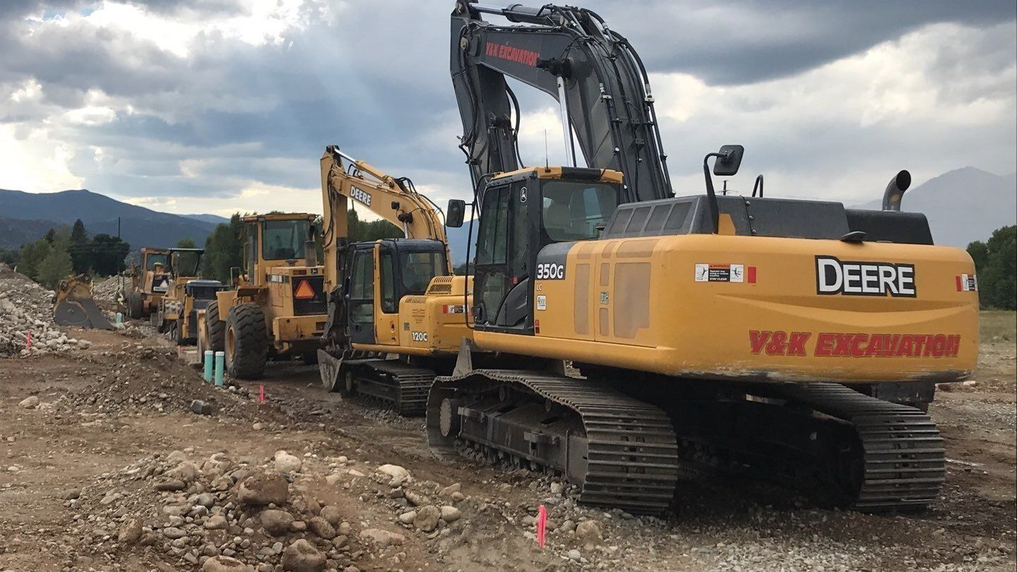 Photo of Excavators with Y&K Excavation logo