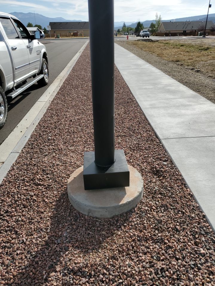 Streetlight Pole and sidewalk