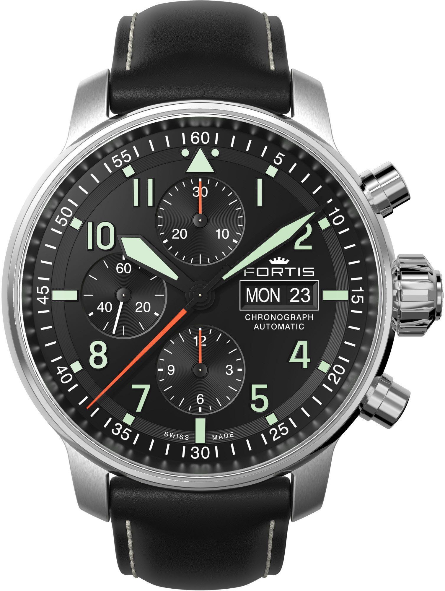 orologio uomo fortis cinturino pelle nera