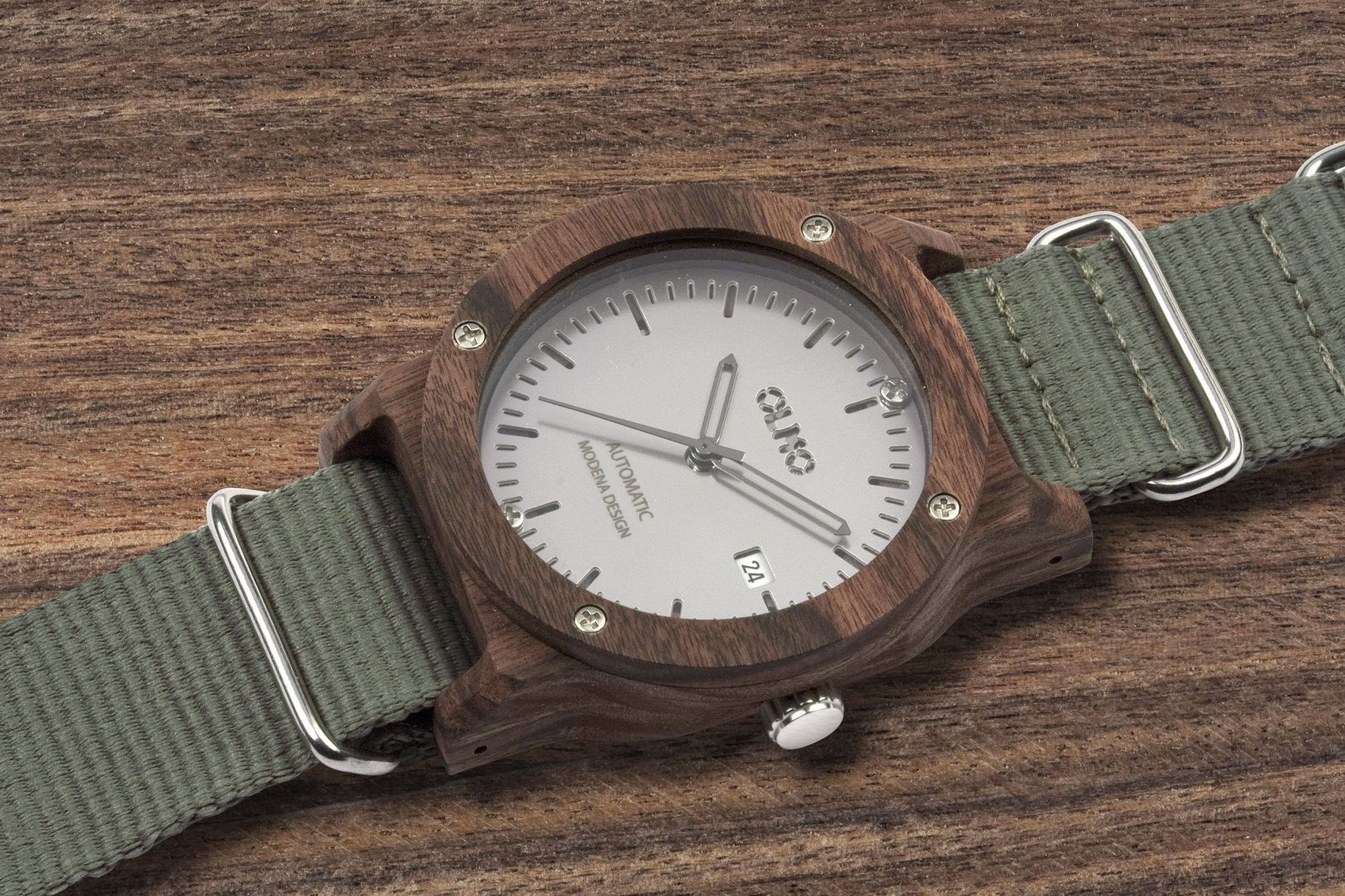 orologio olmo in legno e tessuto