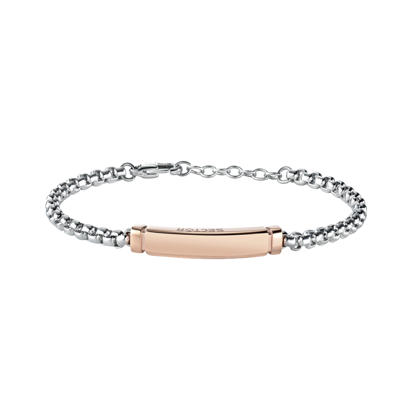 bracciale uomo acciaio bicolore