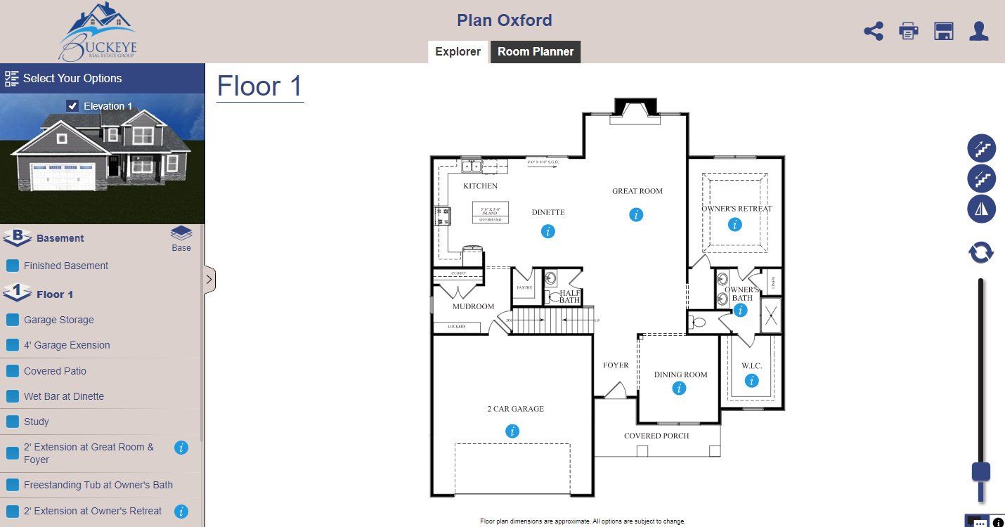 A computer screen shows a floor plan of a house