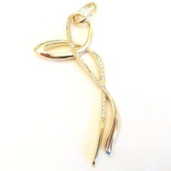 Cattelan - pendente oro giallo 750 e diamanti - mod. fashion