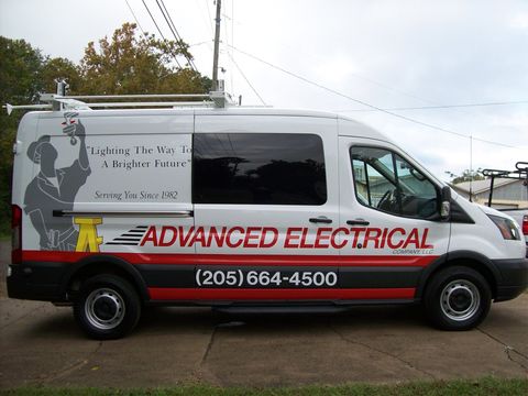 Advanced Electrical Service Van — Birmingham, AL — Neal’s Sign Service Inc. Advanced Electrical Service Van — Birmingham, AL — Neal’s Sign Service Inc.