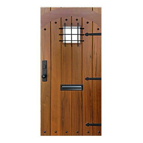 Unique and rustic solid wood front door