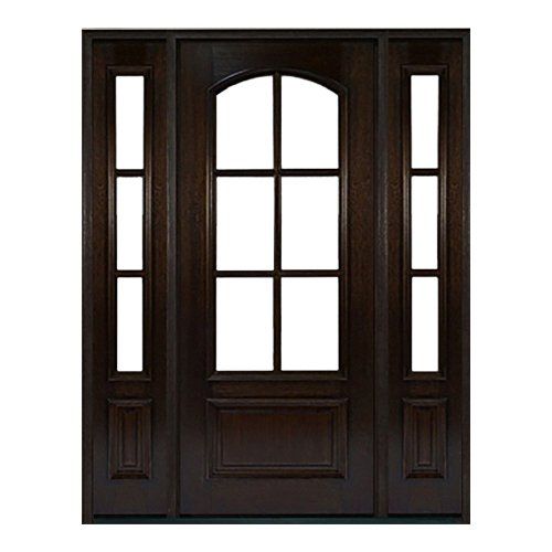 6 Lite front entry door with arched top panel