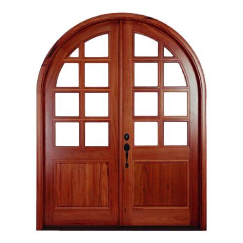 Round top double door with 8 lites in each