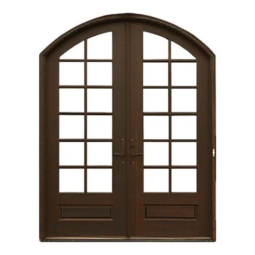 Arch top double door with 12 lites in each door