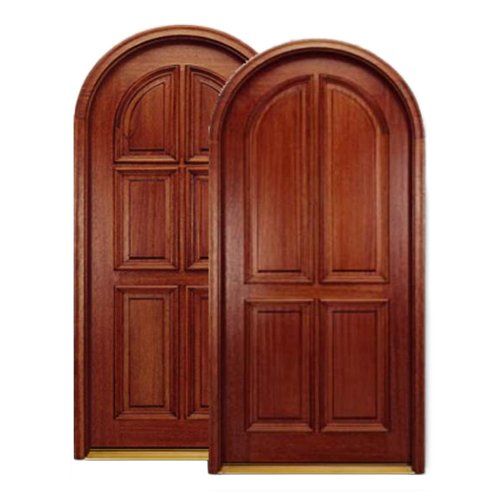 4 or 6 panel radius top solid wood exterior door