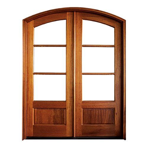 Eyebrow arch French entry door with 3 lites