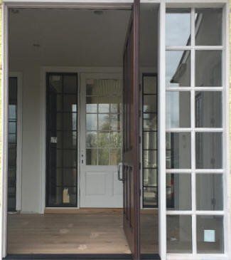 Open pivot door