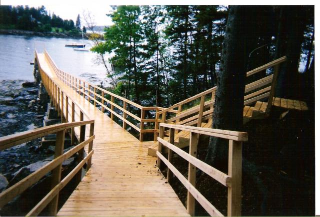 Maine Marine Construction โ Intersection Of Wooden Stairways in Thomaston, ME