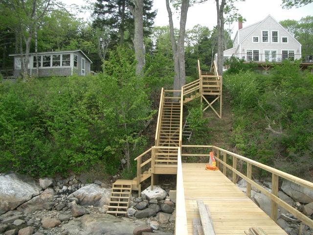 Pier Systems โ Wooden Stairways On The Forest in Thomaston, ME