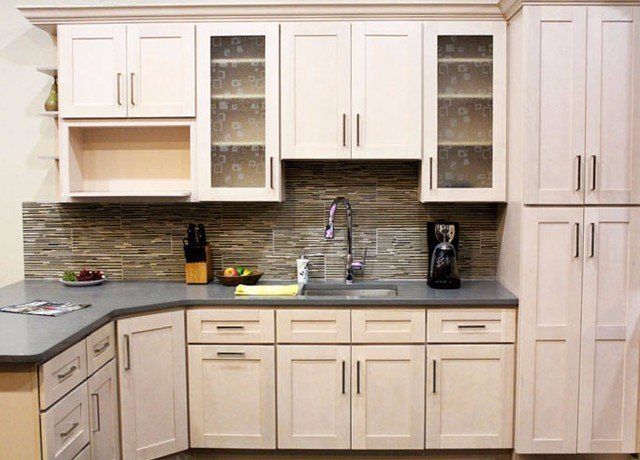 cabinet on kitchen