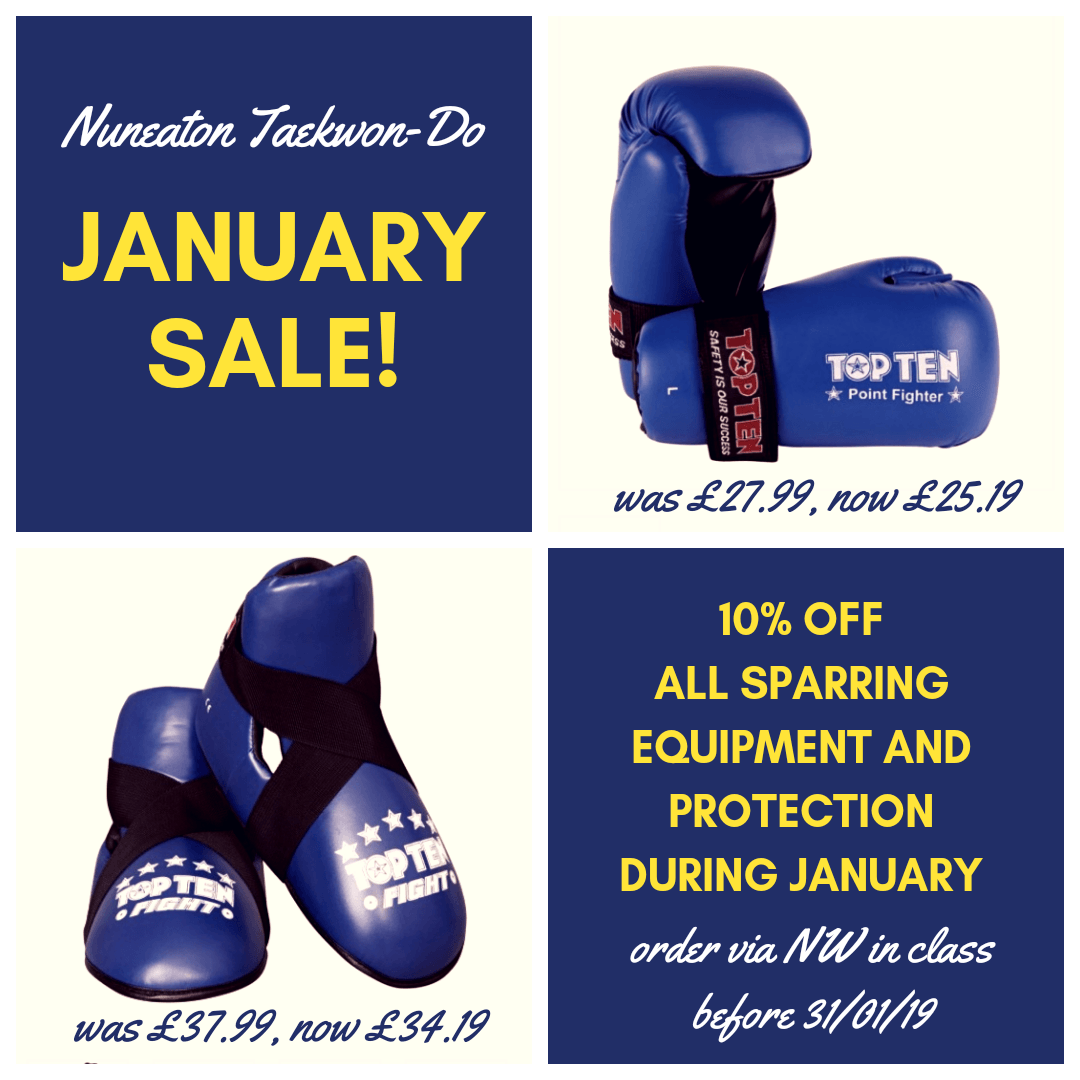 10% off sparring gear at Nuneaton Taekwon-Do