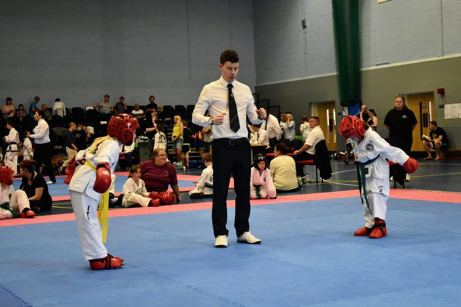 Two Martial Arts Students bow