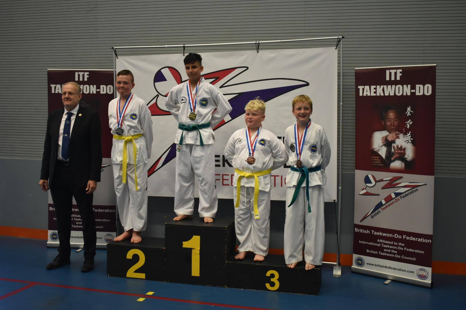 Martial Artists on the podium