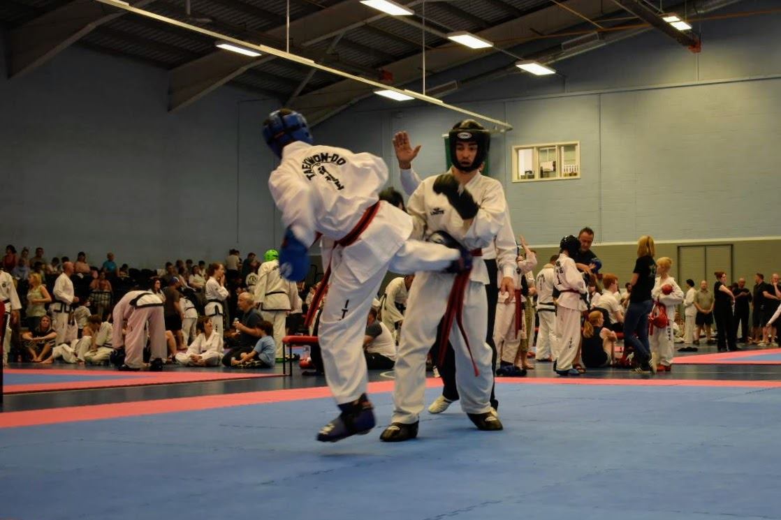 Two Martial Artists Spar