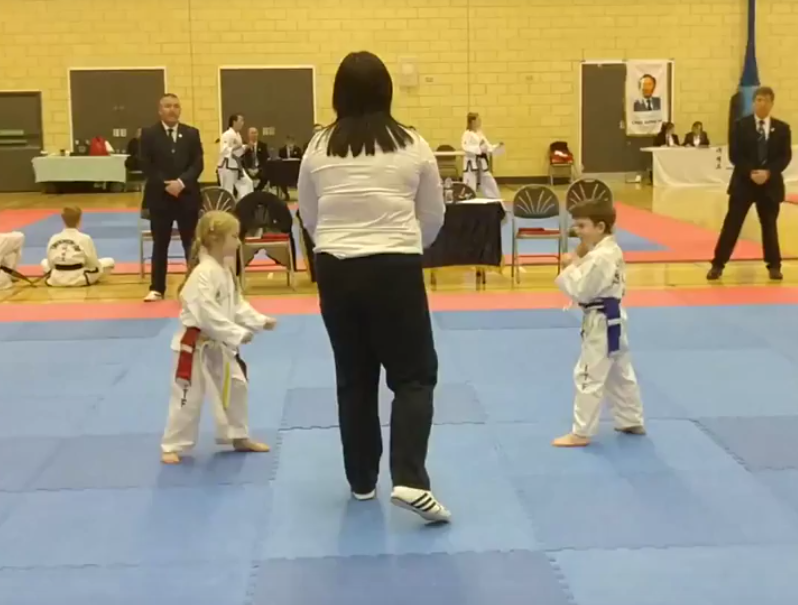 Emily competing in Dragon's Tail at the BTF Junior & Veteran Championships