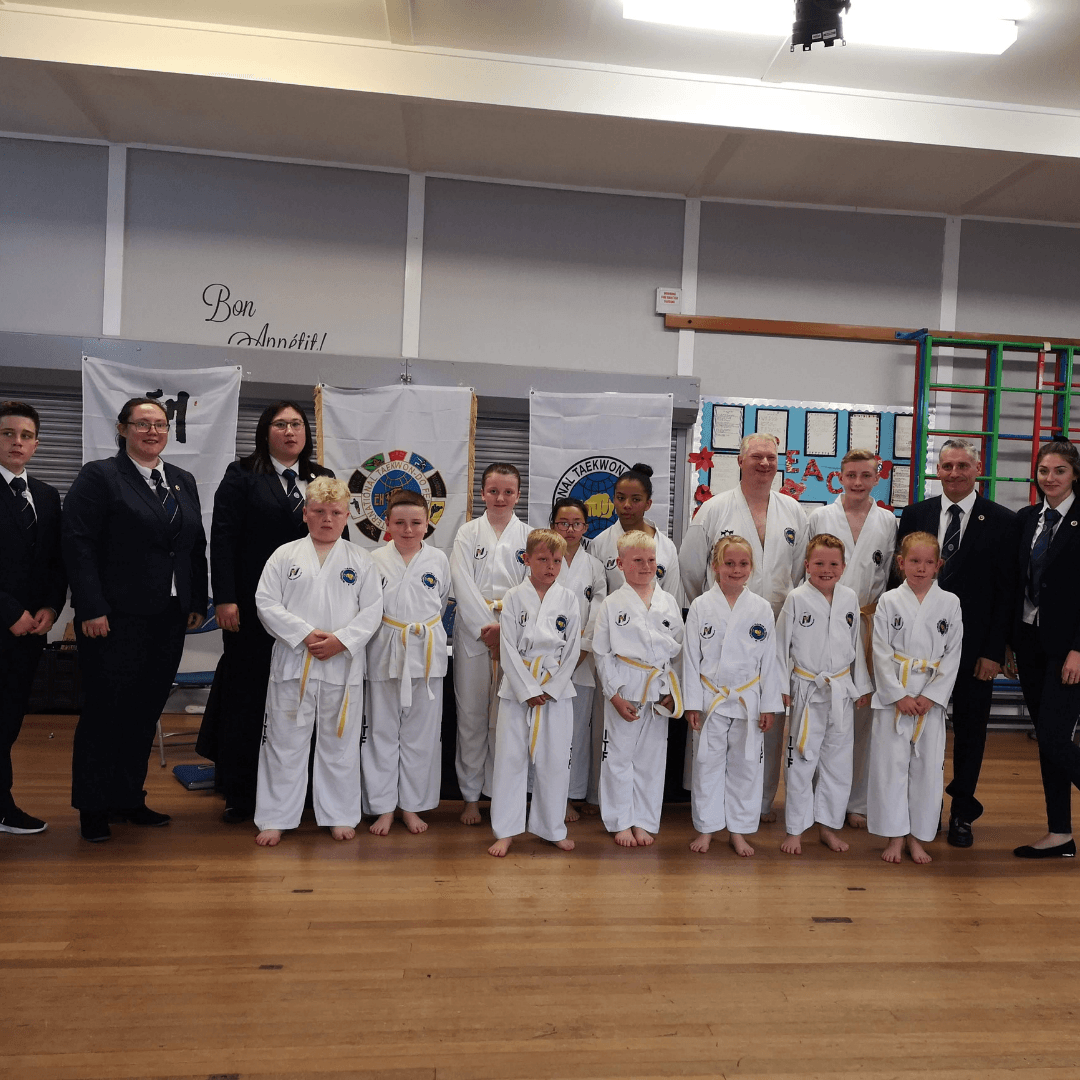 Martial Arts students belt test