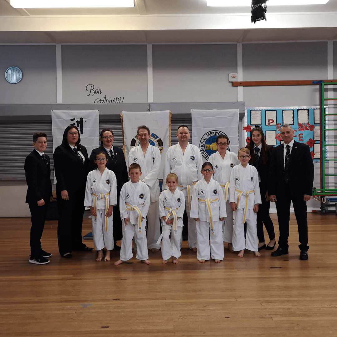 Martial Arts students belt test