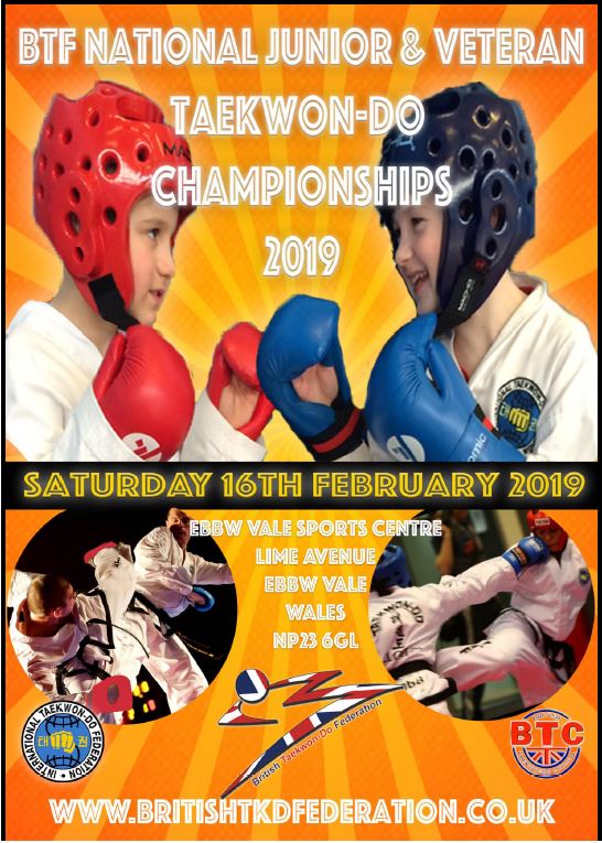 BTF Junior & Veteran Championships 2019 Poster