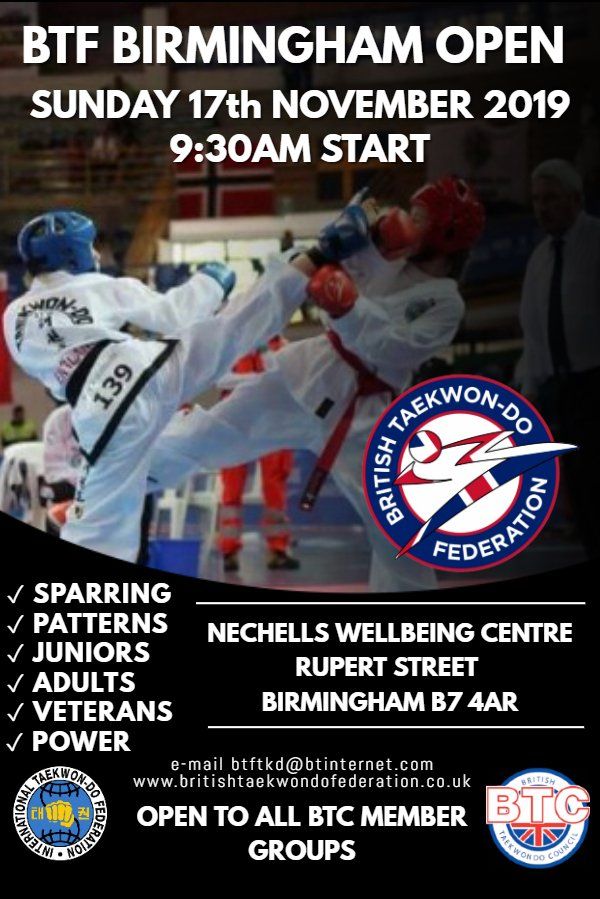Poster for the BTF Birmingham Open 2019 Poster for the BTF Birmingham Open 2019