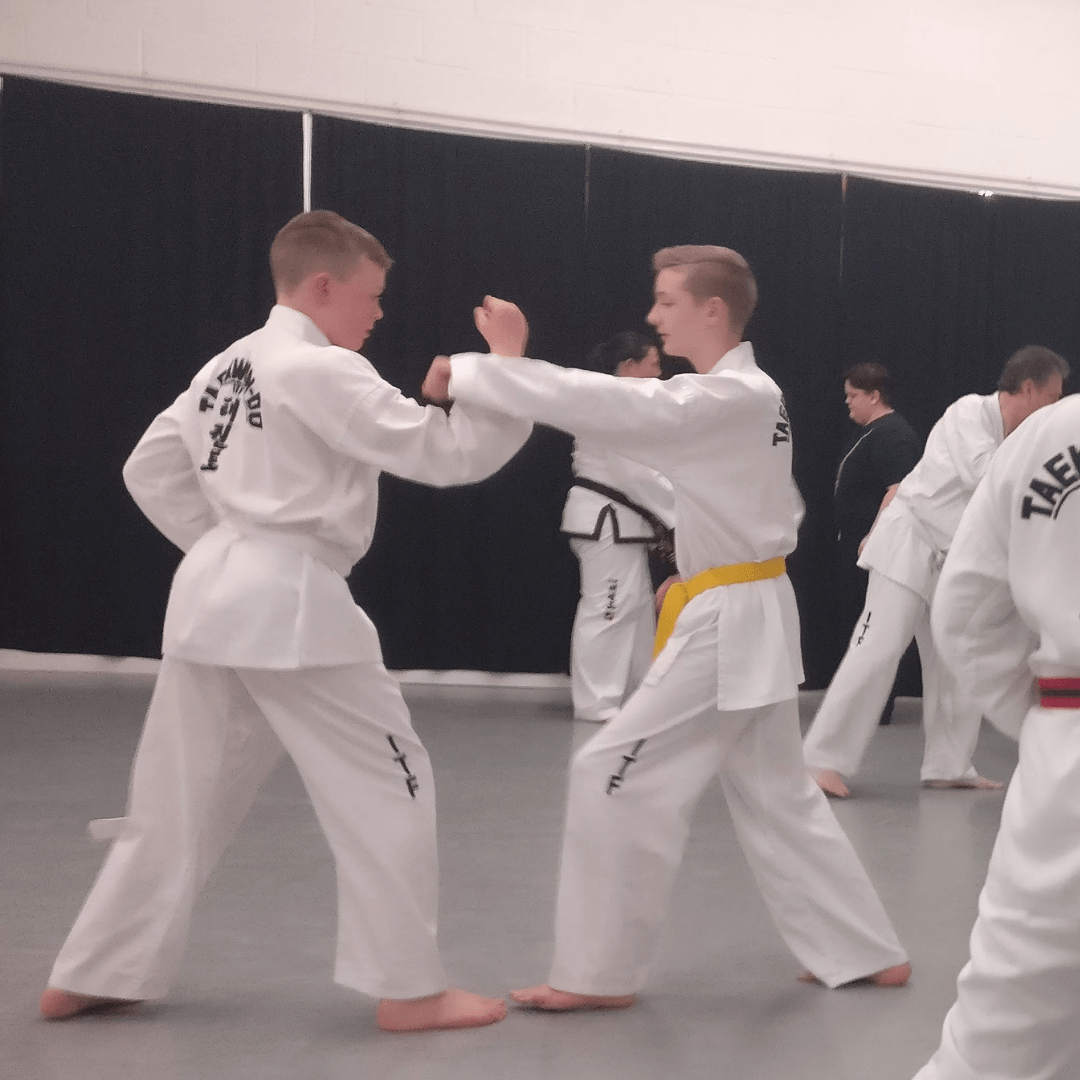 Martial Art student practising blocking applications in our Friday class