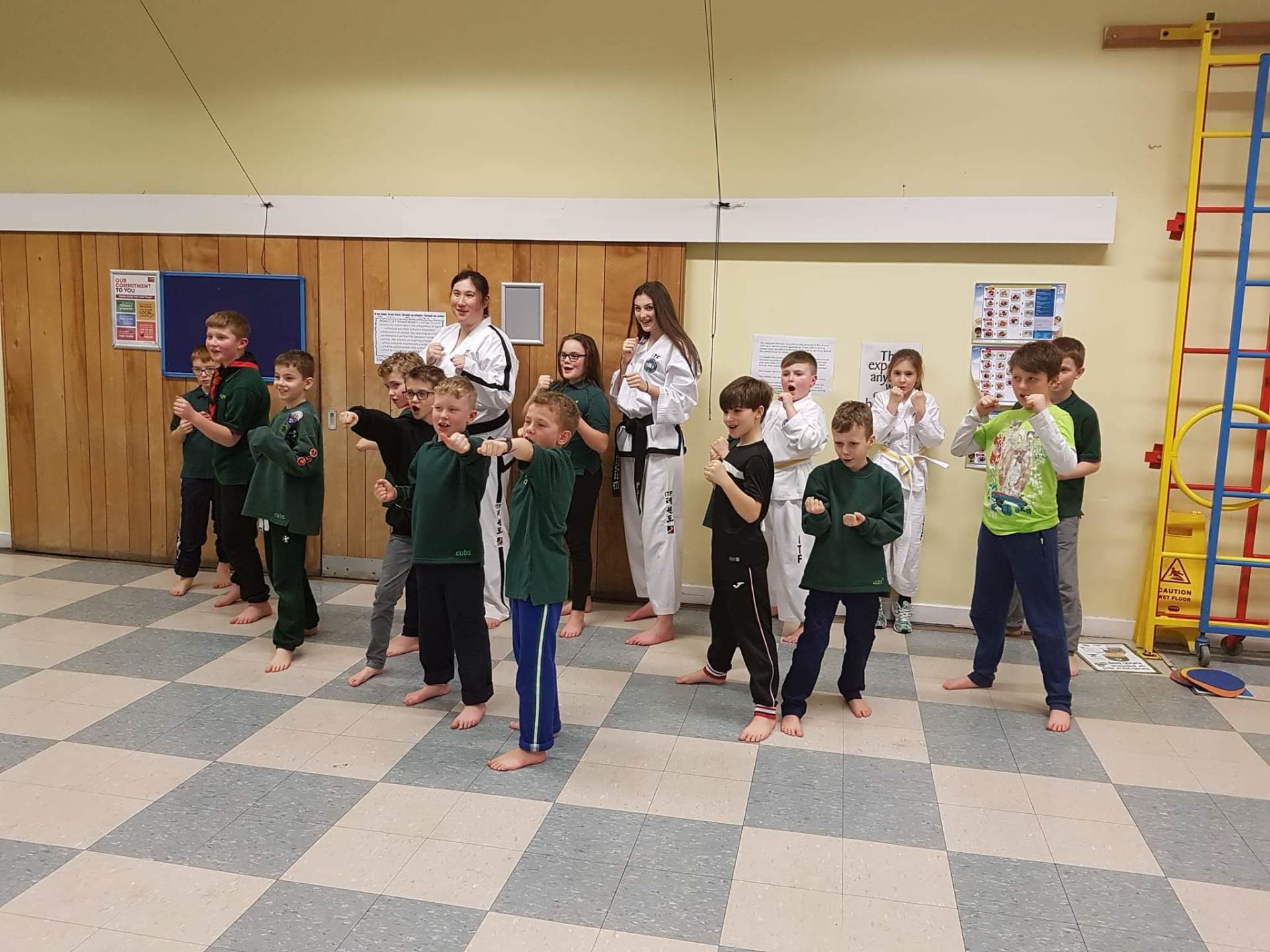 Nuneaton Taekwondo with the 1st Wolvey Scouts