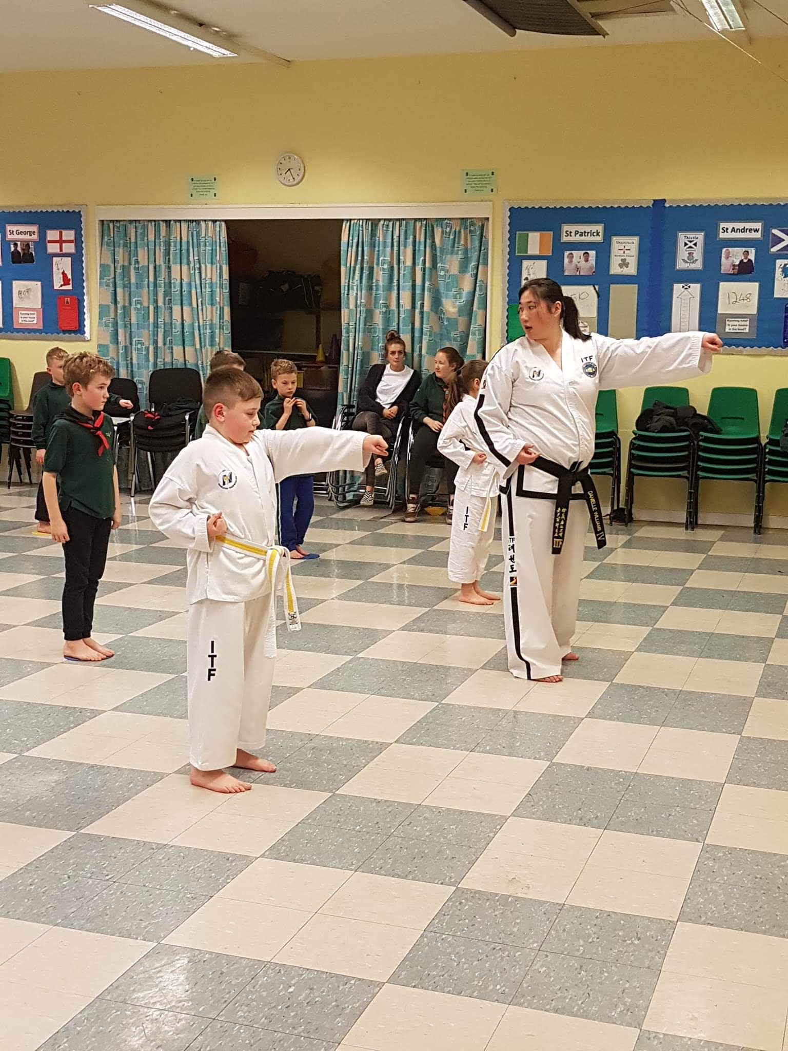 The Scouts learning basic Martial Arts principles