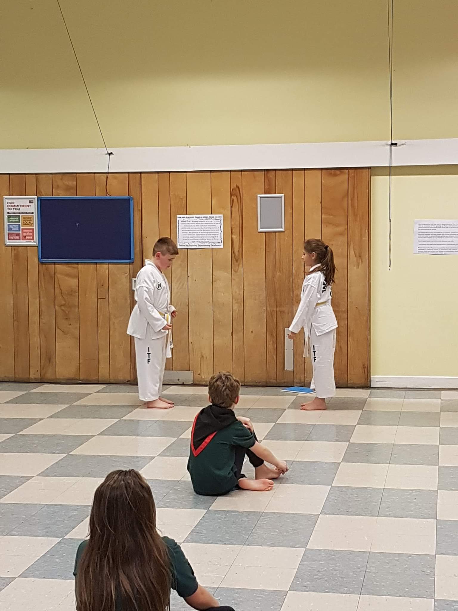 Nuneaton Taekwondo students demonstrate tag sparring