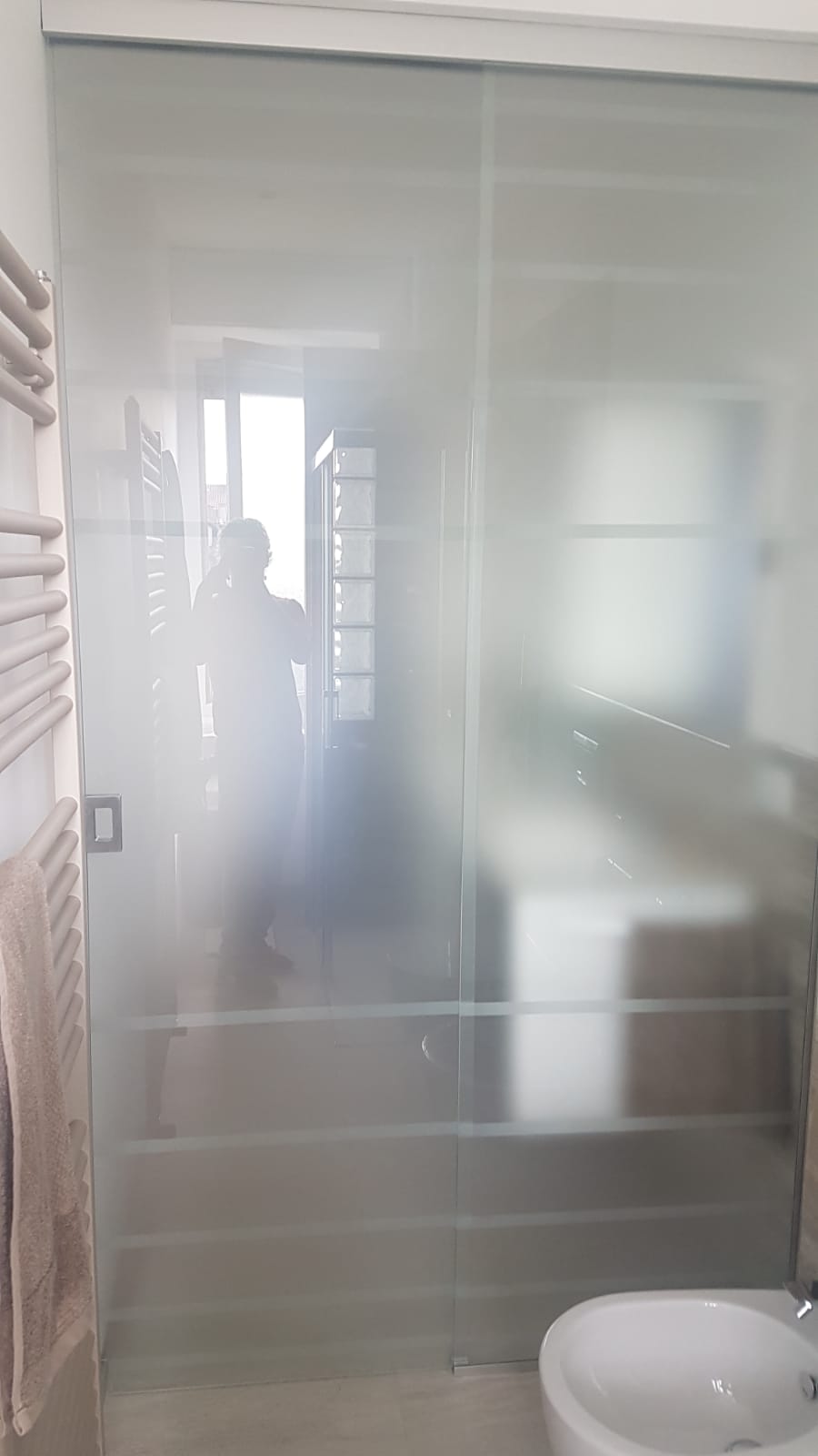 porta in vetro opaco per interni