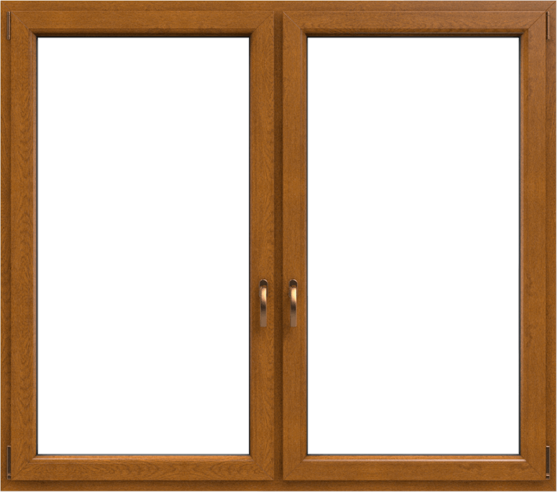 finestra a battente in alluminio legno