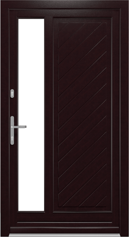 porta con lastra in vetro
