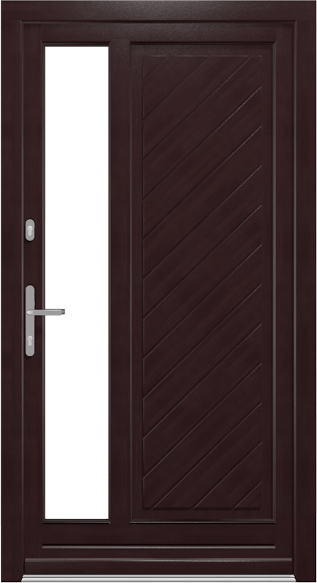 porta con inserto in vetro