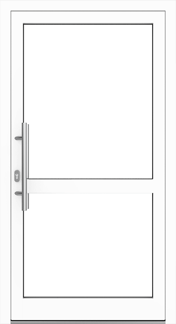 porta in alluminio laccata bianca