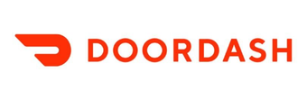 Order from Doordash The doordash logo is red and white on a white background.
