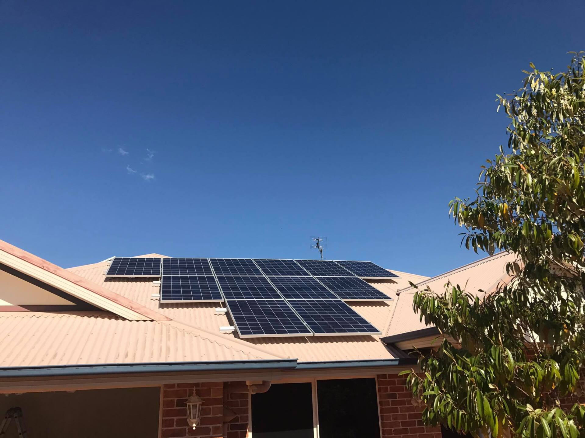 Solar Panel in Peach Roof — Electrical & Solar in Toowoomba, QLD