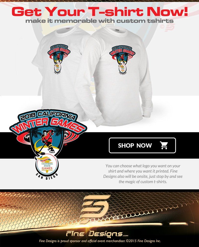 T-shirt brochure for winter games apparel