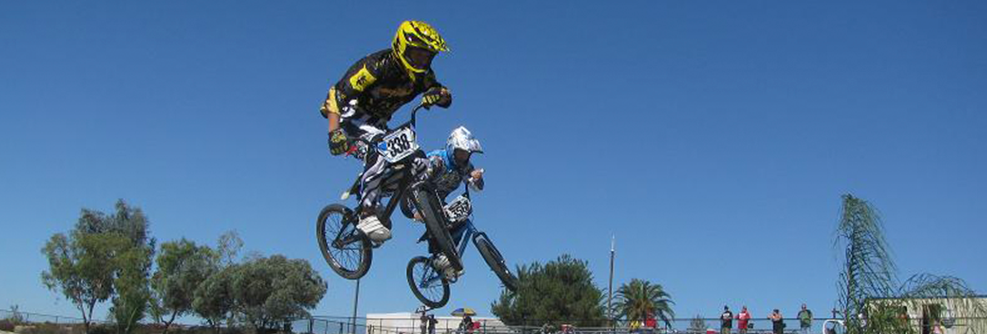 young boy bmx racing