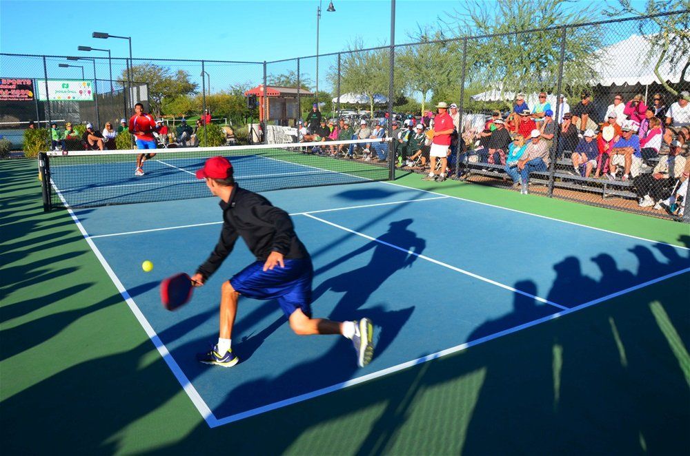 man playing pickelball