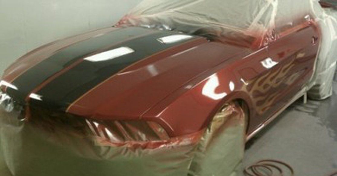 Car being repaired