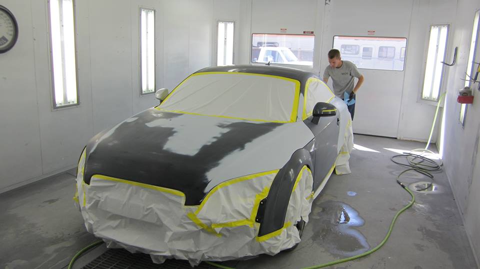 Car being repaired