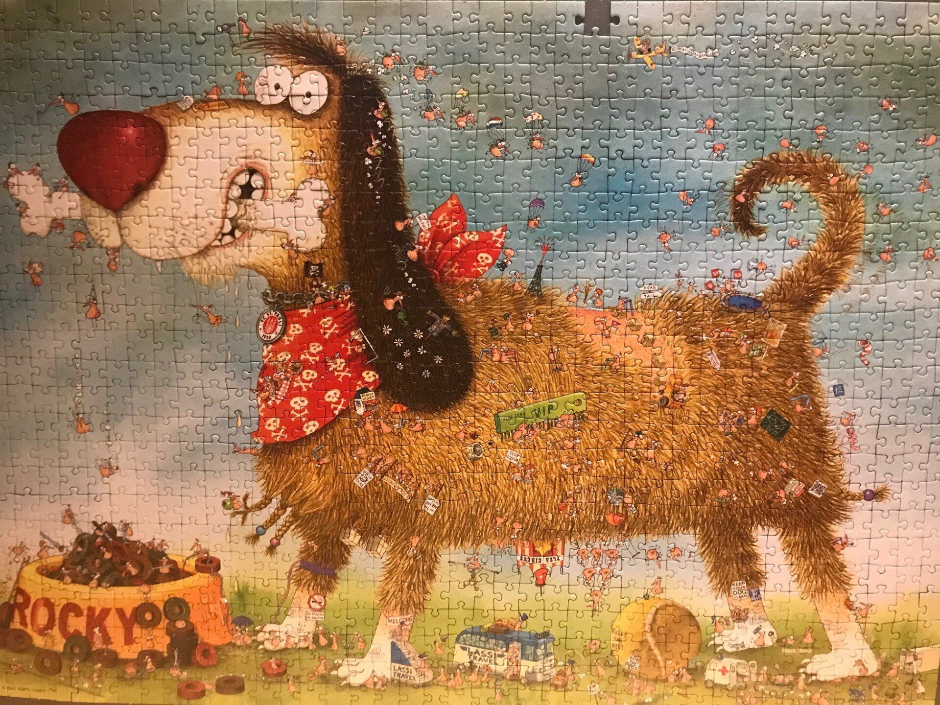 Dog with fleas jigsaw