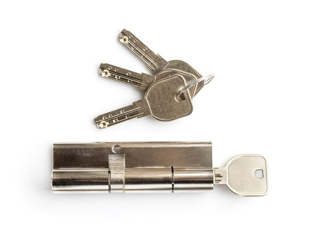 Brass Cartridge Cylinder with Key — Naples, FL — A Quick Locksmith