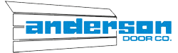 Logo for Anderson Door Co.: Blue text