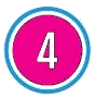 The number four is in a pink circle with a blue border.